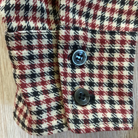 Vintage USA Made Pendleton Virgin Wool Houndstooth Long Sleeve Shirt XL. Clean! - Picture 15 of 15